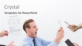  Presentation with composite - Cool new presentation design with composite-image-of-businessman backdrop and a  colored foreground