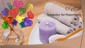  Presentation with relaxation - Theme with composite-image-of-colorful-heart background and a coral colored foreground