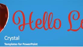  Presentation with valentines - Theme with composite image of cute valentines background and a teal colored foreground