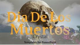  Presentation with day dead - Slide deck with composite-image-of-dia-de background and a coral colored foreground