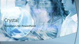  Presentation with digital image - Colorful slides enhanced with composite image of digital image backdrop and a light blue colored foreground