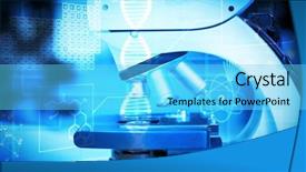  Presentation with interface - Theme enhanced with composite image of dna helix background and a light blue colored foreground