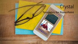  Presentation with community based learning - Amazing slide set having composite image of e-learning backdrop and a gold colored foreground