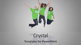  Presentation with jumping mouse - Audience pleasing presentation consisting of composite image of enviromental activists backdrop and a  colored foreground