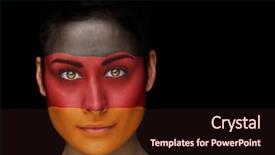  Presentation with german - Beautiful presentation design featuring composite image of german football backdrop and a wine colored foreground