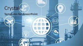  Presentation with 3d globe - Beautiful theme featuring composite image of globe amidst backdrop and a light blue colored foreground