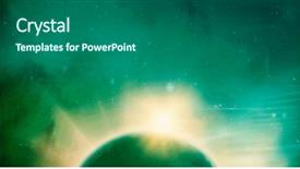  Presentation with splashing - Beautiful PPT theme featuring composite image of globe backdrop and a dark gray colored foreground