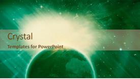  Presentation with splashing - PPT theme featuring composite image of globe background and a cream colored foreground