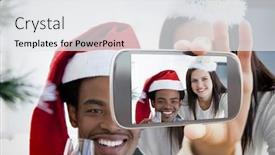  Presentation with photograph - Theme enhanced with composite-image-of-hand-holding background and a white colored foreground