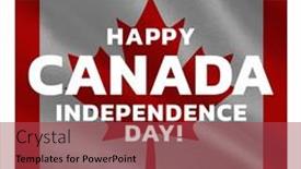  Presentation with happy image - Presentation design featuring composite-image-of-happy-canada background and a red colored foreground