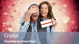  Presentation with environmental awareness gif image - Theme having composite image of happy couple background and a seafoam green colored foreground