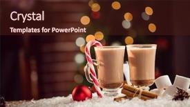  Presentation with evolution of chocolates - Cool new slides with composite image of hot chocolates backdrop and a tawny brown colored foreground