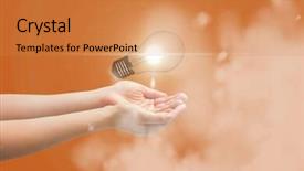  Presentation with digital image processing - Audience pleasing slide set consisting of composite image of light bulb backdrop and a  colored foreground