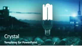  Presentation with city buildings winter storm - Slides with composite image of lit energy background and a ocean colored foreground