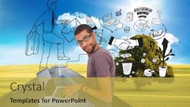  Presentation with composite - Amazing presentation design having white futuristic architecture background abstract backdrop and a white colored foreground.