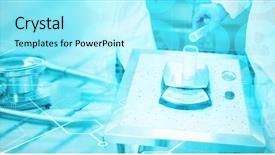  Presentation with medical - Cool new slide set with composite image of medical icons backdrop and a  colored foreground