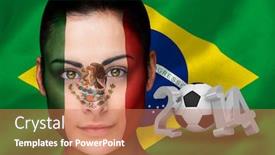  Presentation with mexico flag - Presentation theme enhanced with composite-image-of-mexico-football background and a coral colored foreground