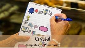  Presentation with computer vision and image processing - Presentation theme having composite image of multi colored background and a coral colored foreground