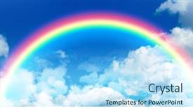  Presentation with composite - Cool new slides with composite image of rainbow backdrop and a light blue colored foreground