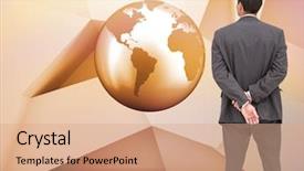  Presentation with classy - Beautiful slide deck featuring composite-image-of-rear-view backdrop and a coral colored foreground