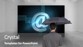  Presentation with classy - Audience pleasing slide deck consisting of composite image of rear view of classy businessman holding grey umbrella backdrop and a gray colored foreground