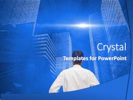Single Powerpoint Rear Composite Image Of Rear View PPT template 65 | CrystalGraphics