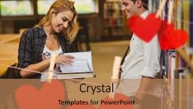  Presentation with smart watch red heart - Cool new theme with composite image of red hearts backdrop and a  colored foreground