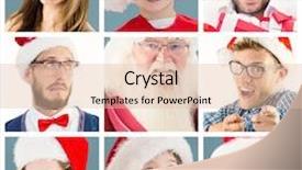  Presentation with scroll - Audience pleasing theme consisting of composite image of santa claus writing on scroll backdrop and a lemonade colored foreground