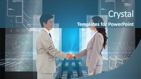  Presentation with trading - Slide set consisting of composite image of side view background and a ocean colored foreground