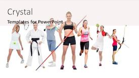  Presentation with archery - Colorful slides enhanced with composite image of sportswoman practicing archery backdrop and a lemonade colored foreground