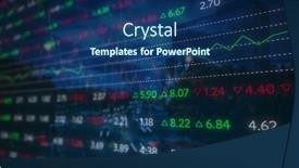  Presentation with global economy - Slide set having composite-image-of-stock-market background and a ocean colored foreground