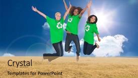  Presentation with microwave imaging image of modern - Beautiful PPT layouts featuring composite image of three enviromental backdrop and a yellow colored foreground