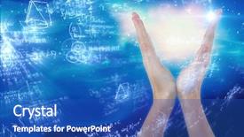  Presentation with equation - Cool new PPT layouts with composite image of trigonometric equation backdrop and a teal colored foreground