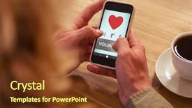  Presentation with heart special education - Audience pleasing presentation theme consisting of composite image of volunteer text backdrop and a tawny brown colored foreground