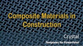 Presentation with composite construction - PPT theme featuring composite-materials-in-construction-use and a ocean colored foreground