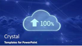  Presentation with percentage - Slide deck featuring composite-of-100-number background and a ocean colored foreground