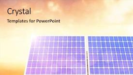  Presentation with solar panel - Audience pleasing theme consisting of composite of 3d solar panel backdrop and a lemonade colored foreground