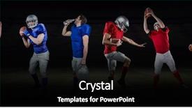  Presentation with american football - Amazing theme having composite of american football play backdrop and a  colored foreground