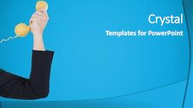  Presentation with blue yellow - Slide deck having composite of arm holding yellow background and a teal colored foreground