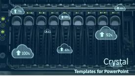  Presentation with percentage - Theme consisting of composite-of-arrows-with-numbers background and a  colored foreground