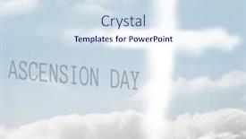  Presentation with cross - Slide set consisting of composite-of-ascension-day-text background and a sky blue colored foreground