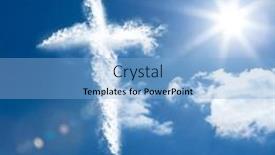  Presentation with sunny sky - Slide deck featuring composite-of-ascension-day-text background and a light blue colored foreground