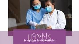  Presentation with asian doctor - Theme enhanced with composite-of-asian-female-doctor background and a violet colored foreground