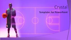  Presentation with basketball court - PPT layouts having composite-of-bald-african-american background and a light blue colored foreground