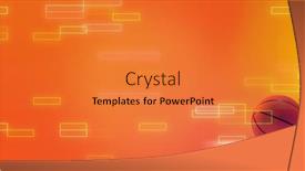 Presentation with orange abstract - PPT theme with composite-of-basketball-ball-isolated background and a gold colored foreground