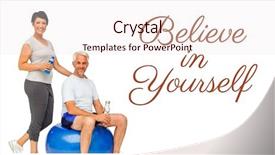  Presentation with old couple - Amazing PPT theme having composite of believe in yourself backdrop and a sky blue colored foreground