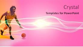  Presentation with abstract wave - Presentation featuring composite-of-biracial-male-player background and a lemonade colored foreground