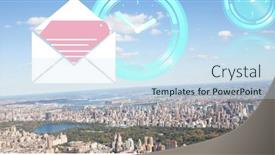  Presentation with drone technology - Slides enhanced with composite-of-blue-digital-clocks background and a sky blue colored foreground