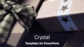  Presentation with boxing - PPT theme consisting of composite-of-boxing-day-sale and a wine colored foreground