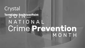  Presentation with crime prevention - Theme having composite-of-burglar-standing background and a gray colored foreground